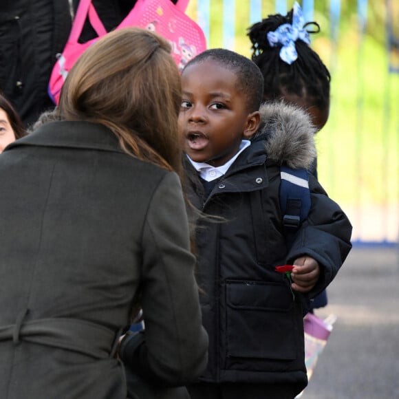 Catherine (Kate) Middleton, princesse de Galles, visite le centre pour enfants Colham Manor à Hillingdon, près de Londres, le 9 novembre 2022. 