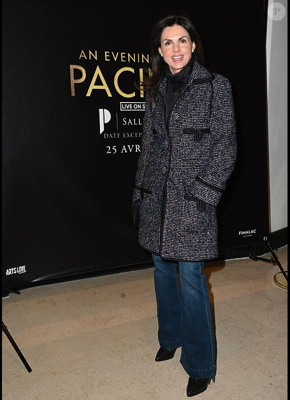 Exclusif - Caroline Barclay - Photocall pour la conférence spectacle "An evening with Al Pacino" à la salle Pleyel à Paris le 25 avril 2023. © Coadic Guirec / Bestimage 