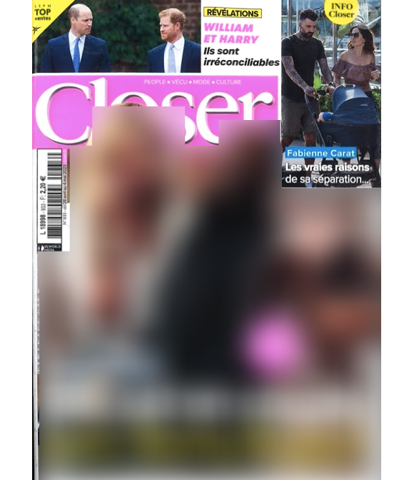 Couverture du magazine Closer paru le vendredi 28 avril 2023.