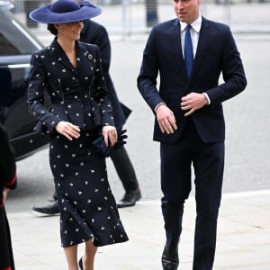 Le prince William, prince de Galles, et Catherine (Kate) Middleton, princesse de Galles - Arrivées au service annuel du jour du Commonwealth à l'abbaye de Westminster à Londres, le 13 mars 2023. 