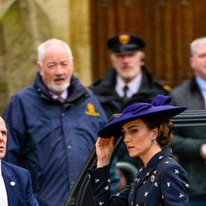 Catherine (Kate) Middleton, princesse de Galles - Arrivées au service annuel du jour du Commonwealth à l'abbaye de Westminster à Londres, le 13 mars 2023. 