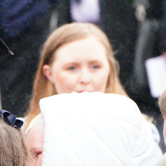 Le prince William, prince de Galles, et Catherine (Kate) Middleton, princesse de Galles, visitent le "Dowlais Rugby Club" près de Merthyr Tydfil à l'occasion de son 60ème anniversaire, le 27 avril 2023. Ils y ont rencontré des bénévoles et des partisans du sauvetage en montagne. L'organisation, gérée par des bénévoles, couvre la zone centrale du parc national de Bannau Brycheiniog. 