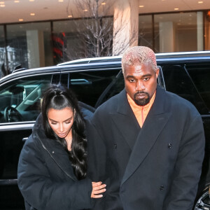 Kim Kardashian et Kanye West arrivent à leur hôtel à New York, le 3 décembre 2018