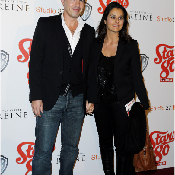 Naissance - Faustine Bollaert a donné naissance à son deuxième enfant, un garçon prénommé Peter - Faustine Bollaert et son mari Maxime Chattam - Avant-premiere du film "Stars 80" au Grand Rex a Paris le 19 octobre 2012