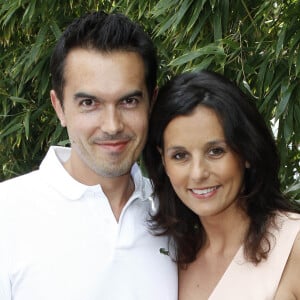 Naissance - Faustine Bollaert a donné naissance à son deuxième enfant, un garçon prénommé Peter - Maxime Chattam et Faustine Bollaert - PEOPLE AU 4 EME JOUR DES INTERNATIONAUX DE FRANCE DE ROLAND GARROS 2012, LE 30 MAI 2012.