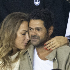 Mélissa Theuriau et son mari Jamel Debbouze au match aller de la Ligue des Champions entre le Paris Saint-Germain et la Juventus (2-1) au Parc des Princes à Paris le 6 septembre 2022.