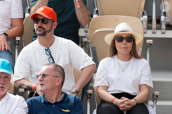 Cartman (Nicolas-Bonaventure Ciattoni) et sa femme Aurélia Crebessegues - Les célébrités dans les tribunes lors des internationaux de France de Tennis de Roland Garros 2022 à Paris, France, le 2 juin 2022.