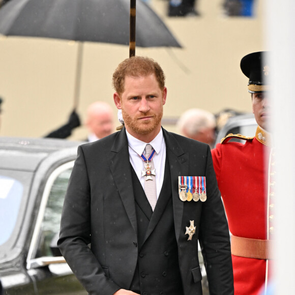 Le prince Harry est déjà parti.
Le prince Harry, duc de Sussex - Les invités arrivent à la cérémonie de couronnement du roi d'Angleterre à l'abbaye de Westminster de Londres, Royaume Uni, le 6 mai 2023