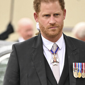 Le prince Harry, duc de Sussex - Les invités arrivent à la cérémonie de couronnement du roi d'Angleterre à l'abbaye de Westminster de Londres, Royaume Uni, le 6 mai 2023