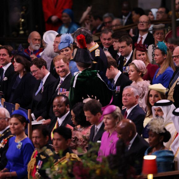 Le prince Harry, duc de Sussex et La princesse Anne - Les invités à la cérémonie de couronnement du roi d'Angleterre à l'abbaye de Westminster de Londres, Royaume Uni, le 6 mai 2023.