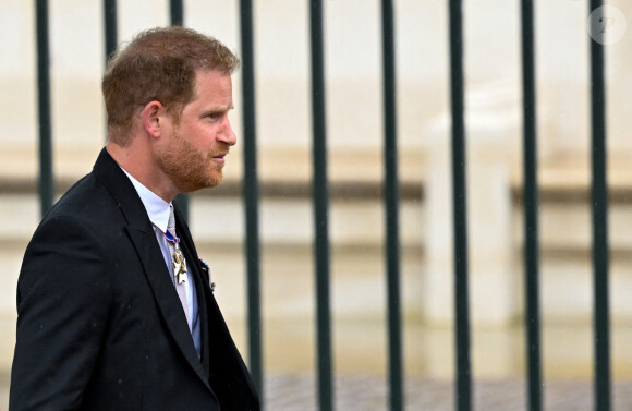 Le prince Harry, duc de Sussex - Les invités arrivent à la cérémonie de couronnement du roi d'Angleterre à l'abbaye de Westminster de Londres, Royaume Uni, le 6 mai 2023