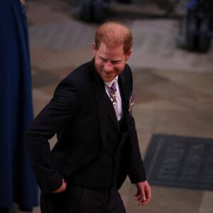 Les invités à la cérémonie de couronnement du roi d'Angleterre à l'abbaye de Westminster de Londres Le prince Harry, duc de Sussex - Les invités à la cérémonie de couronnement du roi d'Angleterre à l'abbaye de Westminster de Londres, Royaume Uni, le 6 mai 2023.