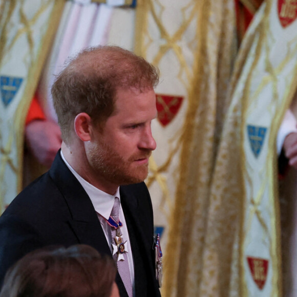 Phil Noble - 72035929 - Les invités à la cérémonie de couronnement du roi d'Angleterre à l'abbaye de Westminster de Londres Le prince Harry, duc de Sussex - Les invités à la cérémonie de couronnement du roi d'Angleterre à l'abbaye de Westminster de Londres, Royaume Uni, le 6 mai 2023.  Celebs attending at Westminster Abbey, central London, ahead of the coronation ceremony of King Charles III and Queen Camilla. Picture date: Saturday May 6, 2023. 