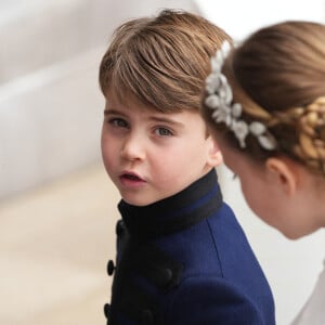 Le prince Louis de Galles, et La princesse Charlotte de Galles - Les invités arrivent à la cérémonie de couronnement du roi d'Angleterre à l'abbaye de Westminster de Londres, Royaume Uni, le 6 mai 2023. 