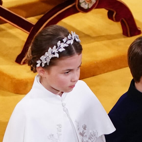 La princesse Charlotte de Galles, Le prince Louis de Galles - Les invités à la cérémonie de couronnement du roi d'Angleterre à l'abbaye de Westminster de Londres, Royaume Uni, le 6 mai 2023. 