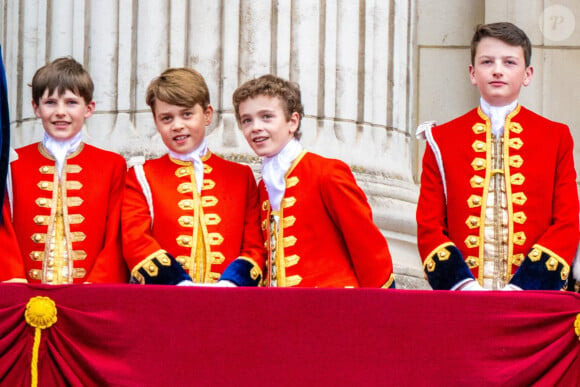 Lord Oliver Cholmondeley, le prince George, Nicholas Barclay et Ralph Tollemache