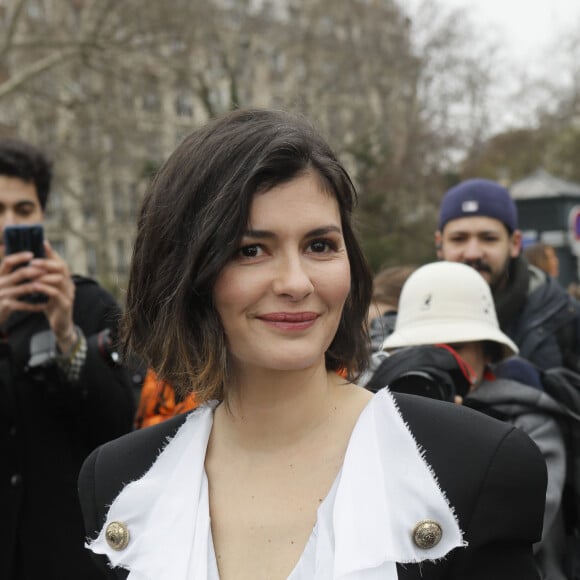 Audrey Tautou - Arrivées au défilé de mode prêt-à-porter automne-hiver 2020/2021 Balmain à Paris le 28 février 2020.  Arrivals at the Balmain fall / winter 2020/2021 ready-to-wear fashion show in Paris on February 28, 2020. 