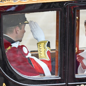 Sortie de la cérémonie de couronnement du roi d'Angleterre à l'abbaye de Westminster de Londres La princesse Charlotte de Galles, le prince George de Galles et le prince Louis de Galles - Sortie de la cérémonie de couronnement du roi d'Angleterre à l'abbaye de Westminster de Londres, Royaume Uni, le 6 mai 2023. 