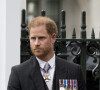Cependant, on sait qu'elle n'est pas sortie de son manoir de Montecito et que le prince Harry était seul au couronnement ! 
Le prince Harry, duc de Sussex lors de la cérémonie de couronnement du roi d'Angleterre à Londres, Royaume Uni, le 6 mai 2023. 