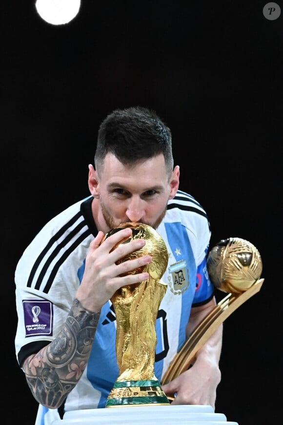 Lionel Messi a dépensé une somme colossal pour ses tatouages
Lionel Messi lors de la finale " Argentine - France " de la Coupe du Monde au Qatar. © Philippe Perusseau / Bestimage