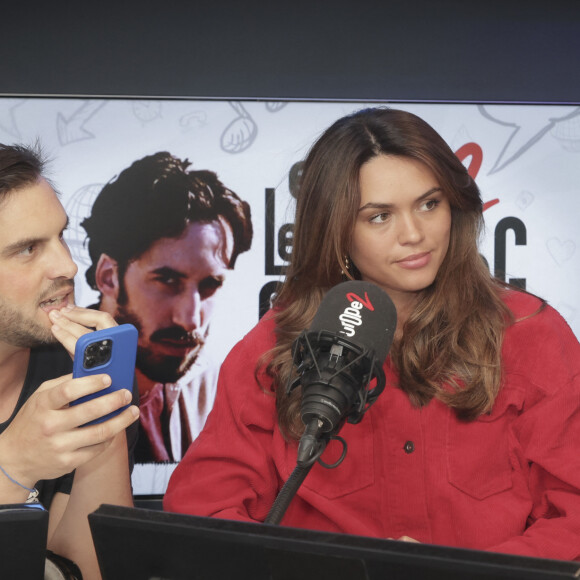 Exclusif - Fabien Delettres et Diane Leyre lors de la matinale d'Europe 2, 6H-9H30 animée par G.Genton, F.Delettres, D.Leyre, Y.Vinel à Paris, France, le 03 mai 2023. © Jack Tribeca/Bestimage 