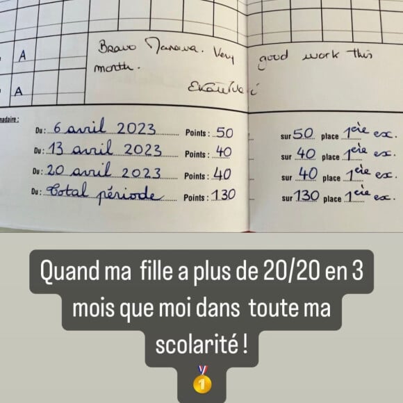 Une petite fille de 7 ans.
Arhur dévoile les excellentes notes de sa fille Manava.