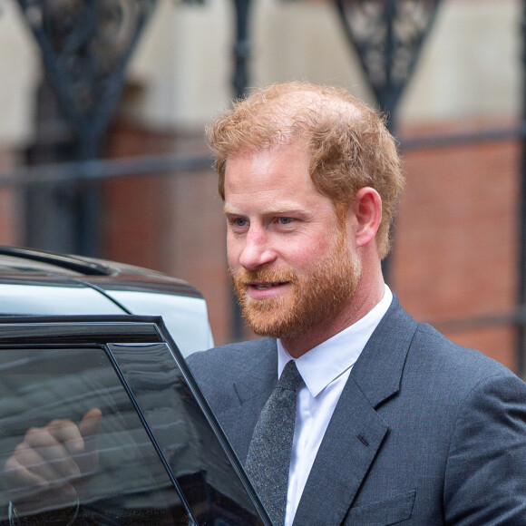 Le prince Harry, duc de Sussex, à la sortie du procès contre l'éditeur du journal "Daily Mail" à Londres, le 30 mars 2023. © Tayfun Salci/Zuma Press/Bestimage 