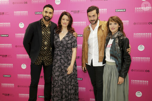 Pour l'occasion, ils étaient entourés d'acteurs de "Plus belle la vie"
Joakim Latzko, Anne Décis, Emanuele Giorgi, Elodie Varlet (Plus Belle la Vie) - Masterclass des acteurs des série "Plus Belle la Vie", "Les Mystères de l'Amour" et "Alice Nevers" à l'Espace Miramar lors du festival Canneseries à Cannes, le 7 avril 2019. © Dylan Meiffret / Nice Matin / Bestimage