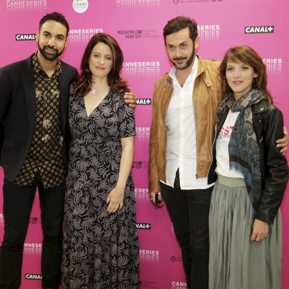 Pour l'occasion, ils étaient entourés d'acteurs de "Plus belle la vie"
Joakim Latzko, Anne Décis, Emanuele Giorgi, Elodie Varlet (Plus Belle la Vie) - Masterclass des acteurs des série "Plus Belle la Vie", "Les Mystères de l'Amour" et "Alice Nevers" à l'Espace Miramar lors du festival Canneseries à Cannes, le 7 avril 2019. © Dylan Meiffret / Nice Matin / Bestimage