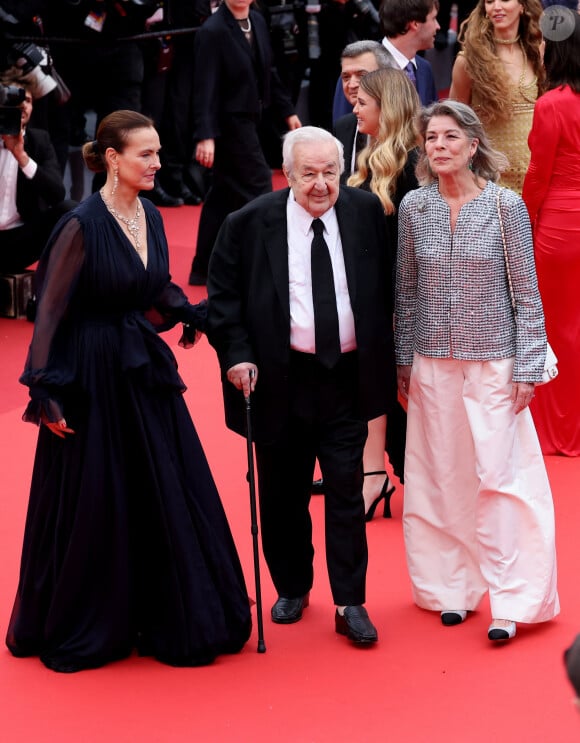 Carole Bouquet, Paul Rassam, la princesse Caroline de Hanovre - Montée des marches du film " Killers of the flower moon " lors du 76ème Festival International du Film de Cannes, au Palais des Festivals à Cannes. Le 20 mai 2023 © Jacovides-Moreau / Bestimage