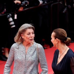 La princesse Caroline de Hanovre, Carole Bouquet - Montée des marches du film " Killers of the flower moon " lors du 76ème Festival International du Film de Cannes, au Palais des Festivals à Cannes. Le 20 mai 2023 © Jacovides-Moreau / Bestimage