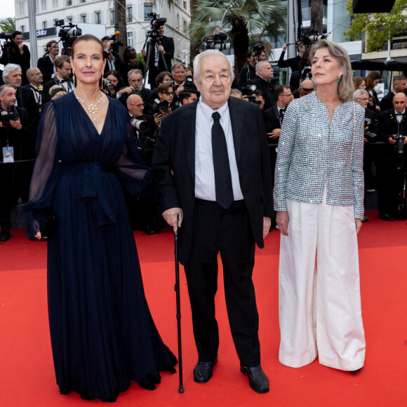 Carole Bouquet, Paul Rassam, la princesse Caroline de Hanovre - Montée des marches du film " Killers of the flower moon " lors du 76ème Festival International du Film de Cannes, au Palais des Festivals à Cannes. Le 20 mai 2023 © Jacovides-Moreau / Bestimage