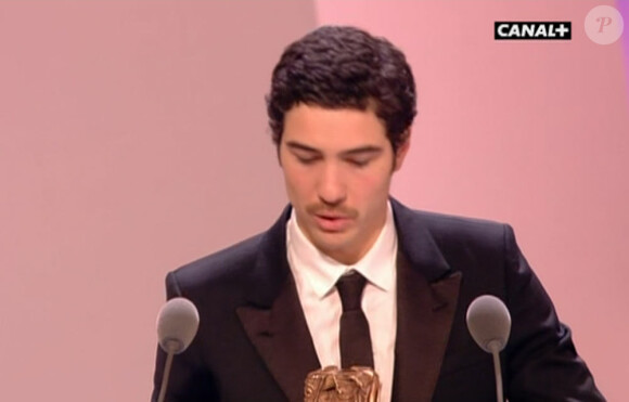 Tahar Rahim, doublement récompensé ce soir, remporte les César du Meilleur espoir masculin et du Meilleur acteur.