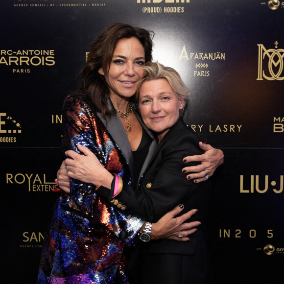 Exclusif - Sandra Sisley et Anne-Elisabeth Lemoine - Soirée des 10ans de la suite Sandra & Co lors du 76ème Festival International du Film de Cannes, France, le 19 mai 2023. © Aurelio Stella/Bestimage