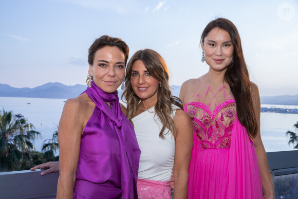 Exclusif - Sandra Sisley, Sandie Illouz et Maria Lisowska - Présentation de la collection de joaillerie Helena Joy à la suite Sandra & Co lors du 76ème Festival International du Film de Cannes le 22 mai 2023. © Aurelio Stella/Bestimage