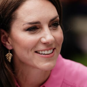 Catherine (Kate) Middleton, princesse de Galles, participe au pique-nique des enfants à l'exposition horticole "Chelsea Flower Show" à l'hôpital royal de Chelsea à Londres, le 22 mai 2023. 