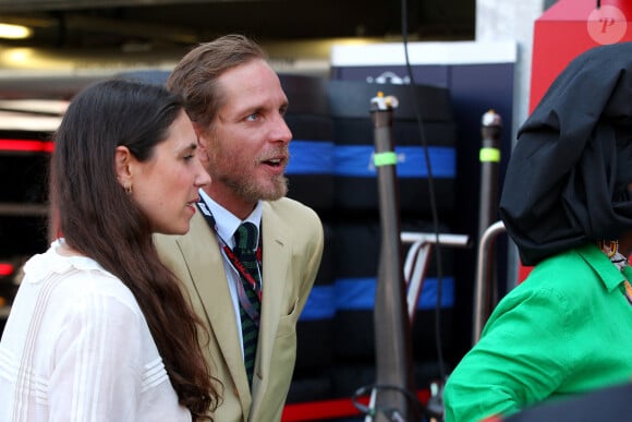 Andrea et Tatiana Casiraghi - La famille princière de Monaco assiste aux séances d'essais qualificatives du 80ème Grand Prix de Monaco de Formule 1 à Monaco le 27 mai 2023. © Jean-François Ottonello/Nice-Matin/Bestimage 