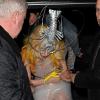 Lady Gaga à Londres, après son concert, se dirige vers le restaurant Mr. Chow, le 27 février 2010
