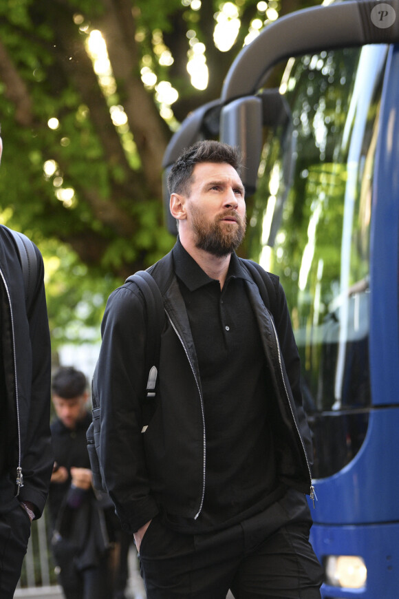 Info - Lionel Messi et le PSG c'est fini - Lionel Messi (PSG) - Arrivées des joueurs avant le Match de championnat de Ligue 1 Uber Eats opposant le Paris Saint-Germain (PSG) au RC Lens (3-1) au Parc des Princes à Paris le 15 avril 2023.