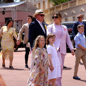 Camille Gottlieb est également très proche de toute la famille de Monaco. 
Le prince Albert II de Monaco, Camille Gottlieb, La princesse Gabriella de Monaco, comtesse de Carladès, Le prince Jacques de Monaco, marquis des Baux - "Le rocher en fête" la principauté de Monaco fête le centenaire du prince Rainier III à Monaco, le 31 mai 2023. © Claudia Albuquerque / Bestimage 