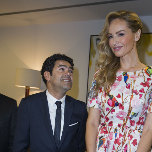 Exclusif - Jamel Debbouze et Adriana Karembeu - Dîner de gala "Mille et Une Nuits pour Mille et Un Coeurs", organisé par Dominique Ouattara dans le cadre de sa fondation "Children of Africa", qui vient en aide aux enfants d'Afrique, dans les secteurs de la santé, de l'éducation, le social et les centres subventionnés, à Abidjan. Le 11 mars 2016 © Olivier Borde / Bestimage