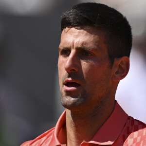 Novak Djokovic (srb) - Internationaux de France de Roland Garros à Paris le 4 juin 2023.