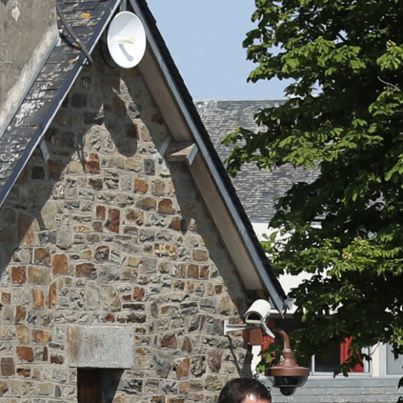 Emmanuel et Brigitte Macron se rendent au Mont Saint-Michel, le 5 juin 2023, à l'occasion de la célébration du millénaire de l'église abbatiale. © Stéphane Lemouton / Bestimage