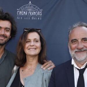 Exclusif - Antoine Duléry, sa femme Pascale Pouzadoux et leur fils Raphaël Duléry à la 2ème édition du festival du cinéma français et gastronomie au casino de Aix les Bains le 6 juin 2023. © Denis Guignebourg / Bestimage  