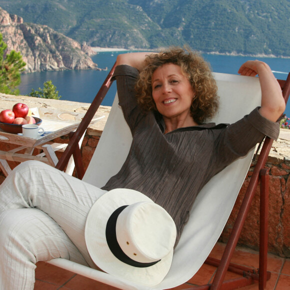 Mireille Dumas, à Porto, en Corse. Photo by Max Colin/ABACAPRESS.COM