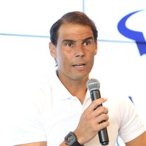 Le joueur de tennis Rafael Nadal confirme qu'il ne participera pas à Roland Garros lors d'une conférence de presse à l'académie Rafa Nadal par Movistar à Manacor, Majorque (Îles Baléares), Espagne, le 18 mai 2023. 