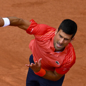 Novak Djokovic (Srb) - Finale homme des Internationaux de France de tennis de Roland Garros 2023 entre Novak Djokovic et Casper Ruud à Paris le 11 juin 2023. 