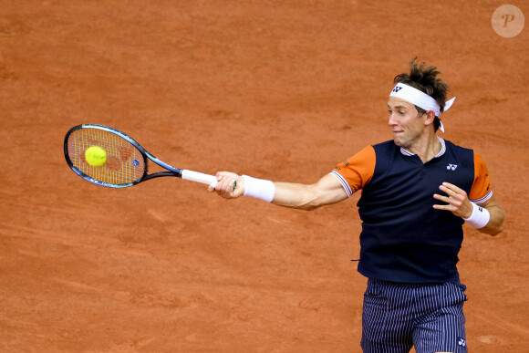 Casper Ruud (Nor) - Finale homme des Internationaux de France de tennis de Roland Garros 2023 entre Novak Djokovic et Casper Ruud à Paris le 11 juin 2023. 