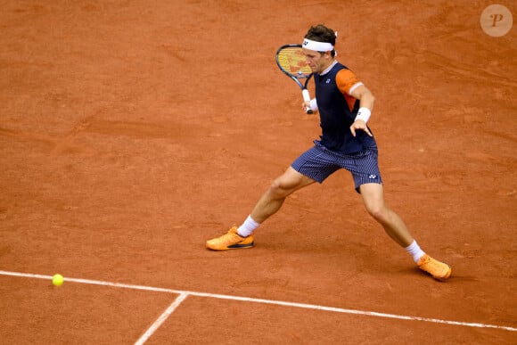 Casper Ruud (Nor) - Finale homme des Internationaux de France de tennis de Roland Garros 2023 entre Novak Djokovic et Casper Ruud à Paris le 11 juin 2023. 