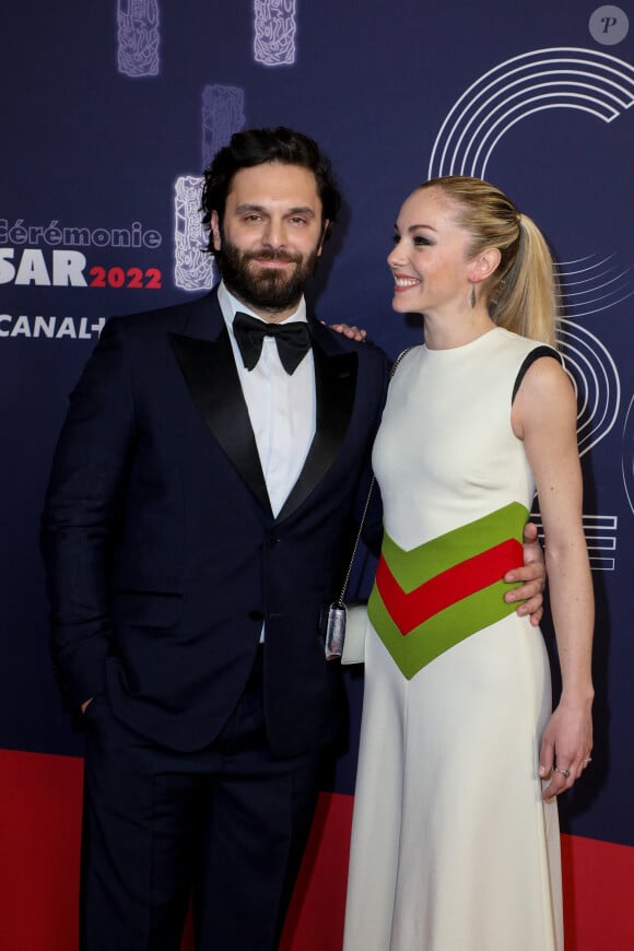 Pio Marmaï, Charlotte Ranson - Photocall de la 47ème édition de la cérémonie des César à l'Olympia à Paris, le 25 février 2022. © Borde-Jacovides/Bestimage